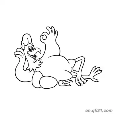 Free printable Funny Rooster Making OK Gesture Coloring Page | Cool Chicken coloring page