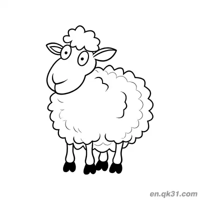 Free printable Sheep with Wide Eyes and Surprised Look Coloring Page coloring page