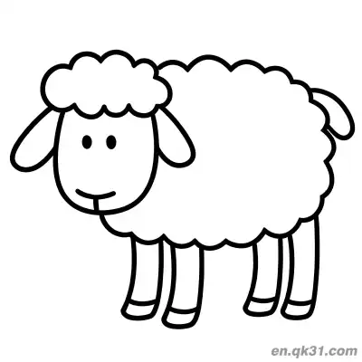 Free printable Simple Line Art Cartoon Sheep Coloring Page coloring page