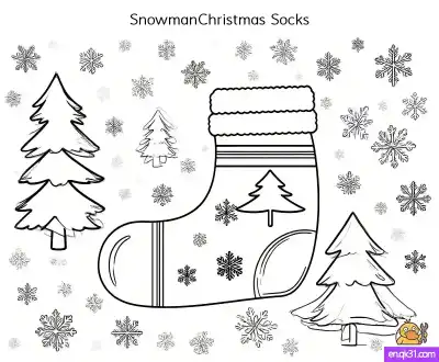 Free printable Christmas Socks Coloring Pages: Free & Printable coloring page