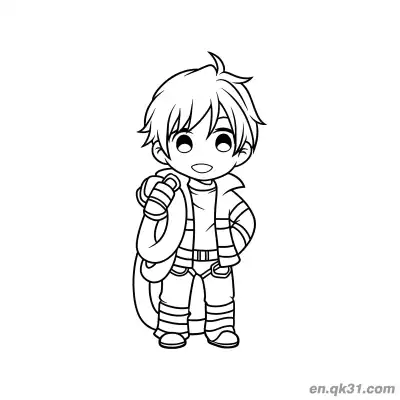 Free printable Cartoon Fire Station Illustration coloring page