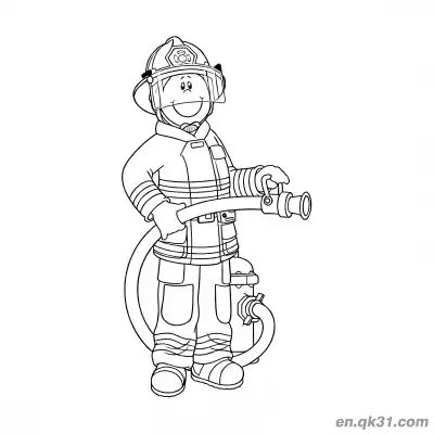 Free printable Fire Department Building Illustration coloring page