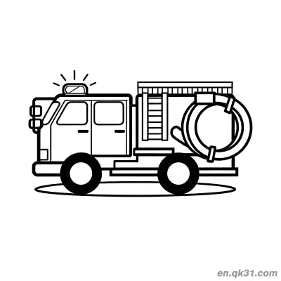 Free printable Fire Engine Water Tank Illustration coloring page