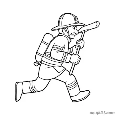 Free printable Firefighter Safety Suit Illustration coloring page