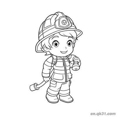 Free printable Front View Fire Station Illustration coloring page