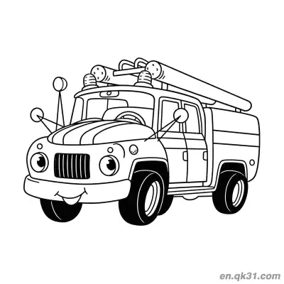 Free printable Side View Smiling Firefighter Coloring Page coloring page