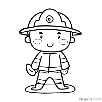 Free printable Simple Fire Station Illustration coloring page