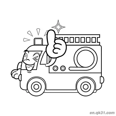 Free printable Sparkling Action Firefighter Coloring Page coloring page