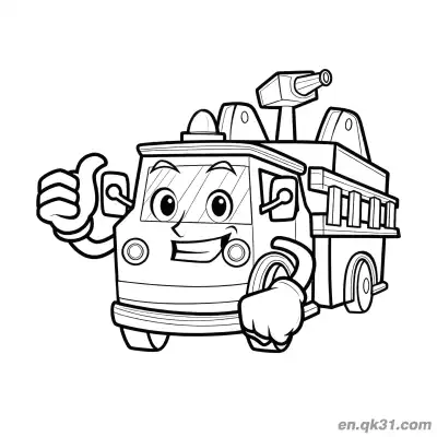 Free printable Thumbs Up Firefighter Coloring Page coloring page