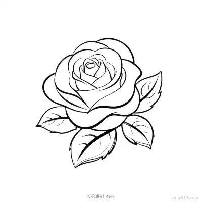 Free printable Detailed Rose  Coloring Page - Free PDF Printable Rose Coloring Sheets coloring page