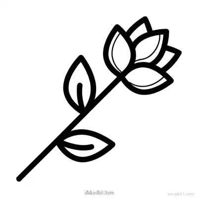 Free printable Minimalist Rose 2 Coloring Page - Free PDF Printable Rose Coloring Sheets coloring page