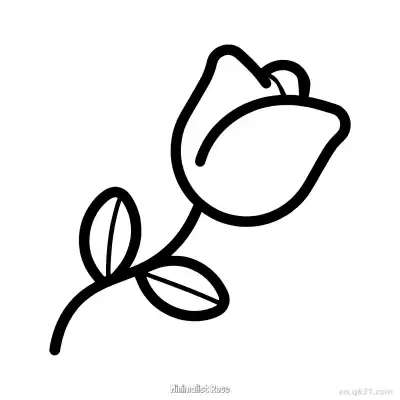 Free printable Minimalist Rose 3 Coloring Page - Free PDF Printable Rose Coloring Sheets coloring page