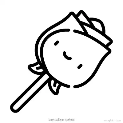 Free printable Rose Lollipop Cartoon  Coloring Page - Free PDF Printable Rose Coloring Sheets coloring page
