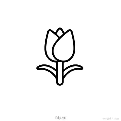 Free printable Tulip Icon  Coloring Page - Free PDF Printable Tulips Coloring Sheets coloring page
