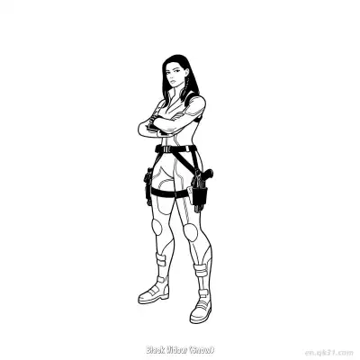 Free printable Black Widow (Snow) 2 Coloring Page - Free Printable Fortnite MARVEL SERIES PDFS Coloring Sheets coloring page