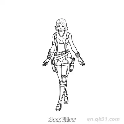 Free printable Black Widow  Coloring Page - Free Printable Fortnite MARVEL SERIES PDFS Coloring Sheets coloring page