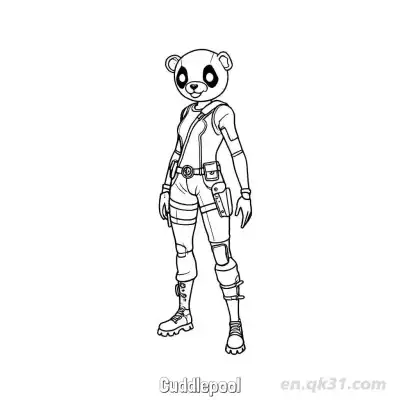 Free printable Cuddlepool  Coloring Page - Free Printable Fortnite MARVEL SERIES PDFS Coloring Sheets coloring page
