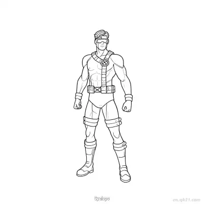 Free printable Cyclops  Coloring Page - Free Printable Fortnite MARVEL SERIES PDFS Coloring Sheets coloring page