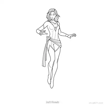 Free printable Dark Phoenix  Coloring Page - Free Printable Fortnite MARVEL SERIES PDFS Coloring Sheets coloring page