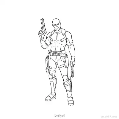 Free printable Deadpool  Coloring Page - Free Printable Fortnite MARVEL SERIES PDFS Coloring Sheets coloring page