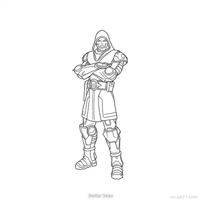 Free printable Doctor Doom  Coloring Page - Free Printable Fortnite MARVEL SERIES PDFS Coloring Sheets coloring page