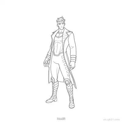 Free printable Gambit  Coloring Page - Free Printable Fortnite MARVEL SERIES PDFS Coloring Sheets coloring page