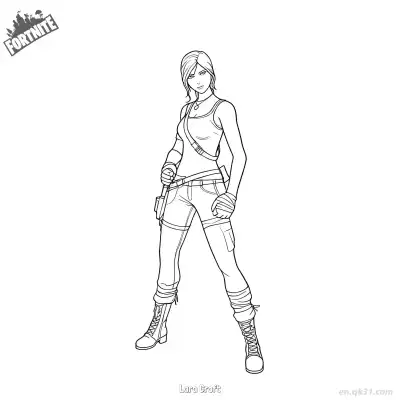 Free printable Lara Croft  Coloring Page - Free Printable Fortnite PDFS Coloring Sheets coloring page