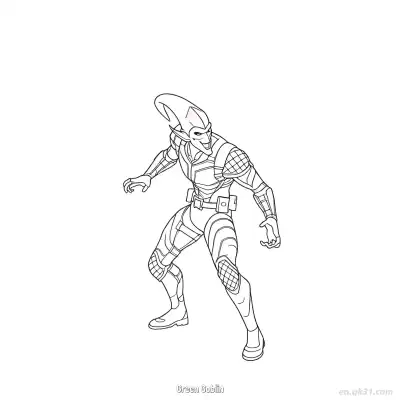 Free printable Green Goblin  Coloring Page - Free Printable Fortnite MARVEL SERIES PDFS Coloring Sheets coloring page