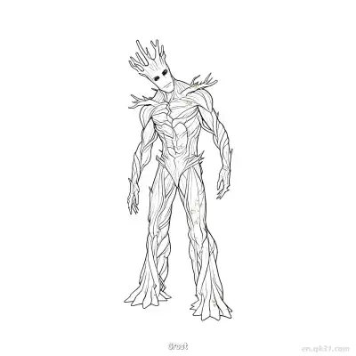 Free printable Groot  Coloring Page - Free Printable Fortnite MARVEL SERIES PDFS Coloring Sheets coloring page