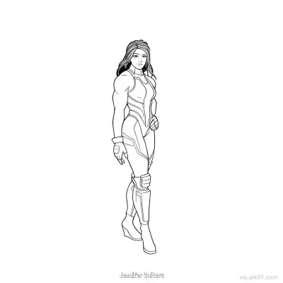 Free printable Jennifer Walters 2 Coloring Page - Free Printable Fortnite MARVEL SERIES PDFS Coloring Sheets coloring page