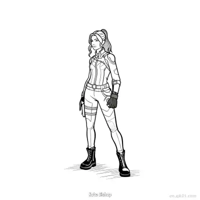Free printable Kate Bishop  Coloring Page - Free Printable Fortnite MARVEL SERIES PDFS Coloring Sheets coloring page