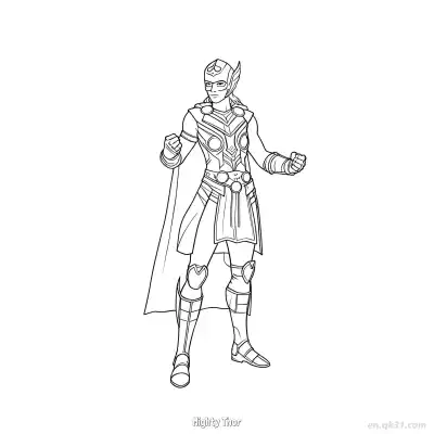 Free printable Mighty Thor  Coloring Page - Free Printable Fortnite MARVEL SERIES PDFS Coloring Sheets coloring page