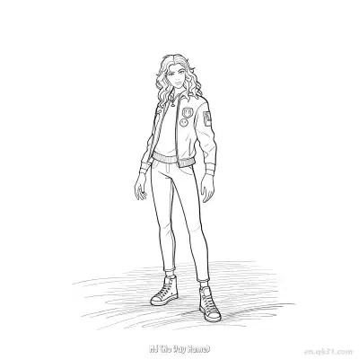 Free printable MJ (No Way Home)  Coloring Page - Free Printable Fortnite MARVEL SERIES PDFS Coloring Sheets coloring page