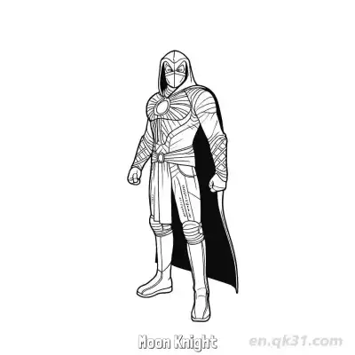 Free printable Moon Knight  Coloring Page - Free Printable Fortnite MARVEL SERIES PDFS Coloring Sheets coloring page