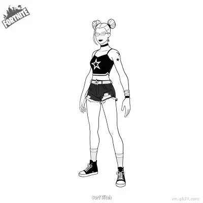 Free printable Surf Witch  Coloring Page - Free Printable Fortnite PDFS Coloring Sheets coloring page