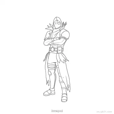 Free printable Ravenpool  Coloring Page - Free Printable Fortnite MARVEL SERIES PDFS Coloring Sheets coloring page