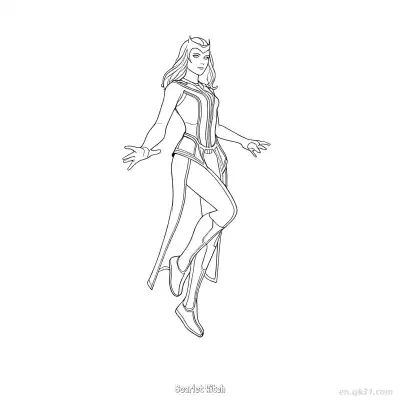 Free printable Scarlet Witch  Coloring Page - Free Printable Fortnite MARVEL SERIES PDFS Coloring Sheets coloring page