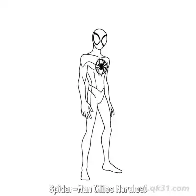 Free printable Spider-Man (Miles Morales)  Coloring Page - Free Printable Fortnite MARVEL SERIES PDFS Coloring Sheets coloring page