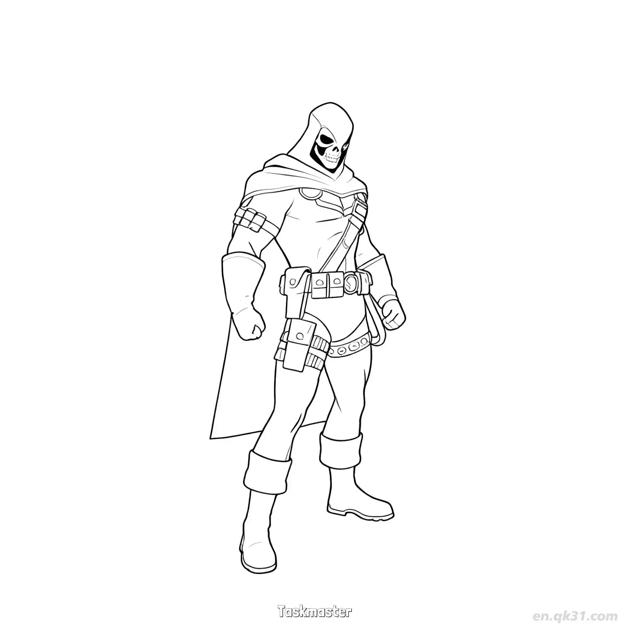 Taskmaster Coloring Page - Free Printable Fortnite MARVEL SERIES PDF ...