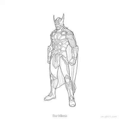 Free printable Thor Odinson  Coloring Page - Free Printable Fortnite MARVEL SERIES PDFS Coloring Sheets coloring page