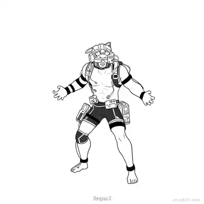 Free printable Weapon X  Coloring Page - Free Printable Fortnite MARVEL SERIES PDFS Coloring Sheets coloring page