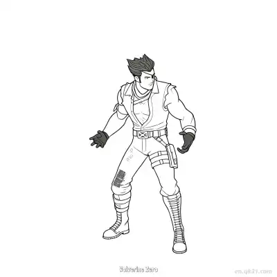 Free printable Wolverine Zero  Coloring Page - Free Printable Fortnite MARVEL SERIES PDFS Coloring Sheets coloring page