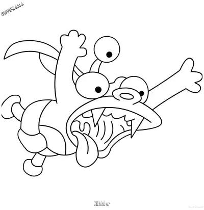 Free printable Nibbler 2 Coloring Page - Free Printable Futurama PDFS Coloring Sheets coloring page