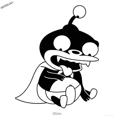 Free printable Nibbler 3 Coloring Page - Free Printable Futurama PDFS Coloring Sheets coloring page