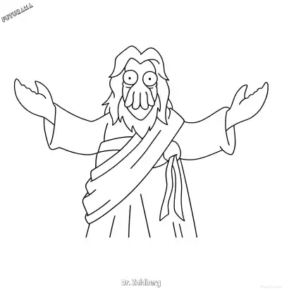 Free printable Dr. Zoidberg 3 Coloring Page - Free Printable Futurama PDFS Coloring Sheets coloring page
