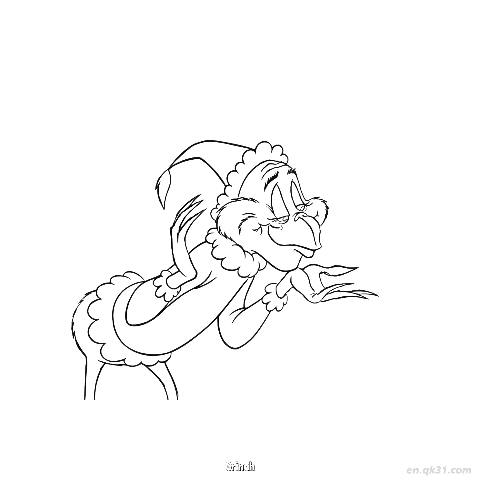 Dr Seuss Bird Christmas Character Coloring Page – Free Printable Coloring Page for Kids and Adults