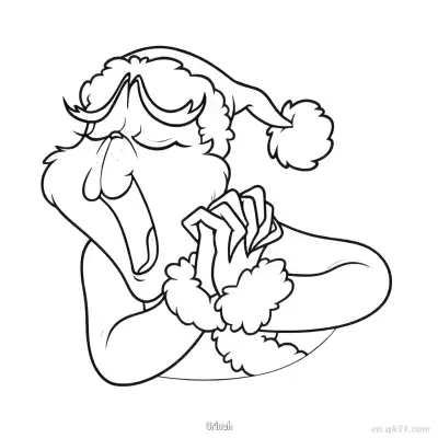 Free printable Grinch Singing Christmas Coloring Page coloring page