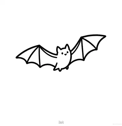 Free printable Bat 1 Coloring Page - Free Printable Halloween PDFS Coloring Sheets coloring page