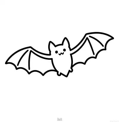 Free printable Bat 2 Coloring Page - Free Printable Halloween PDFS Coloring Sheets coloring page