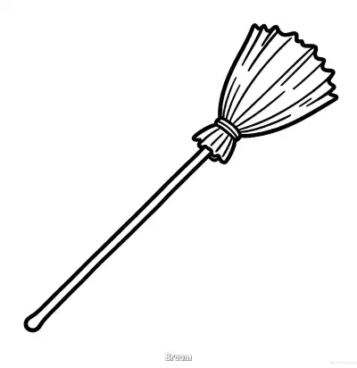 Free printable Broom 2 Coloring Page - Free Printable Halloween PDFS Coloring Sheets coloring page